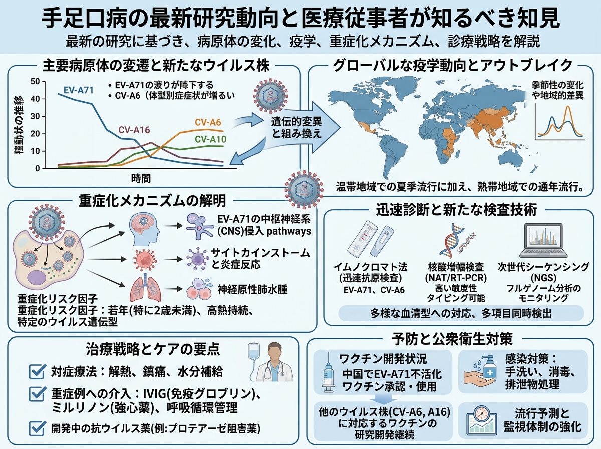 手足口病の最新研究動向と医療従事者が知るべき知見