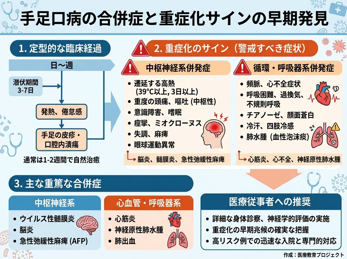 手足口病の合併症と重症化サインの早期発見
