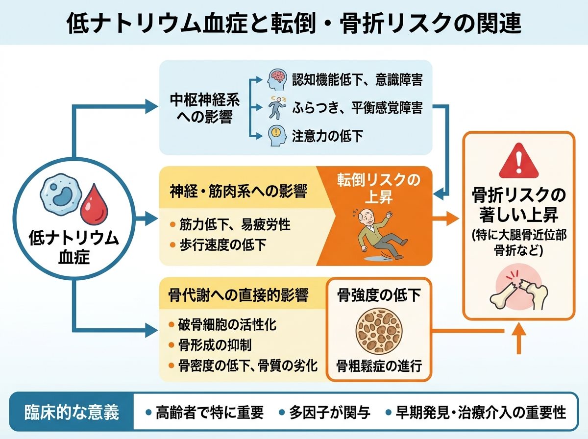 低ナトリウム血症と転倒・骨折リスクの関連