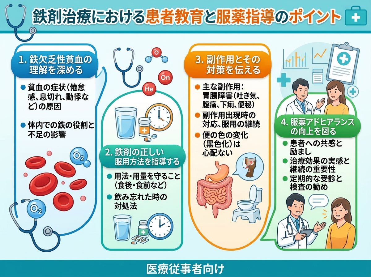 鉄剤治療における患者教育と服薬指導のポイント