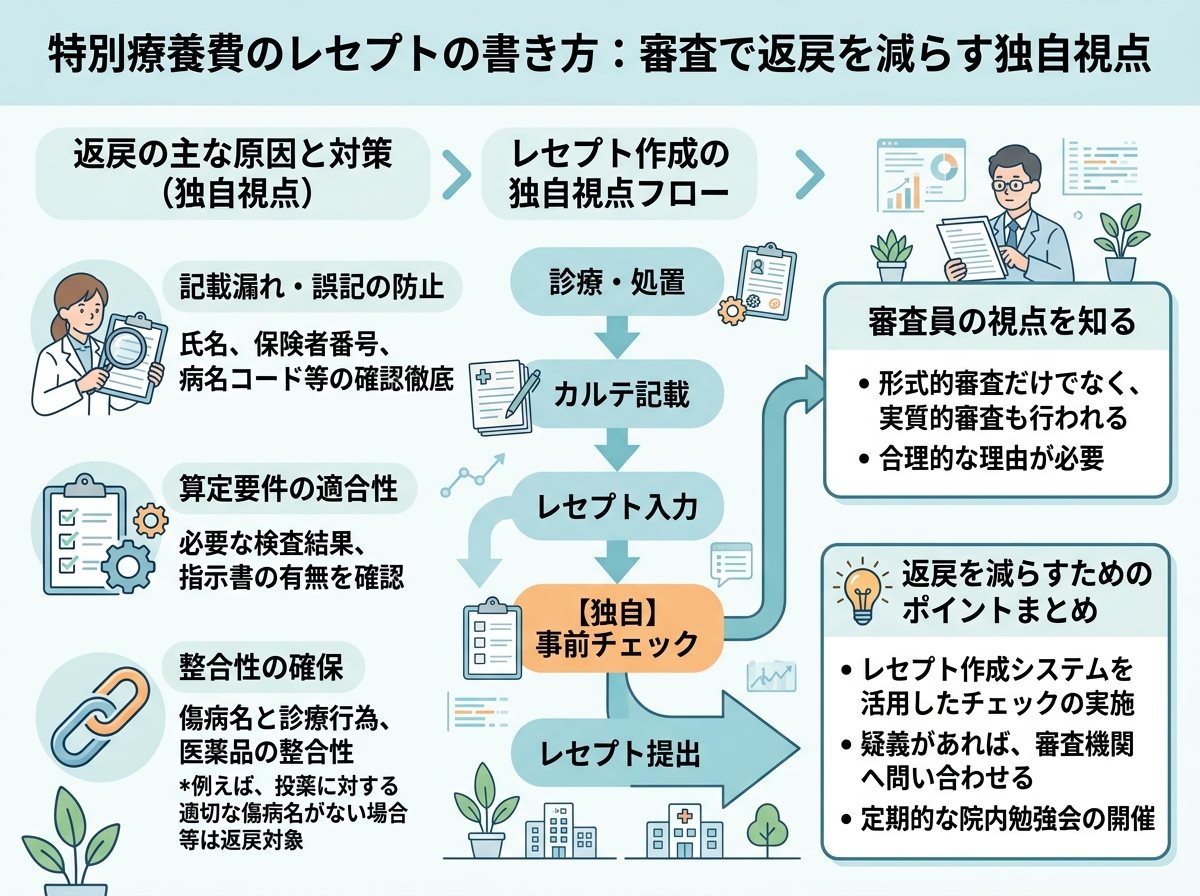 特別療養費のレセプトの書き方：審査で返戻を減らす独自視点