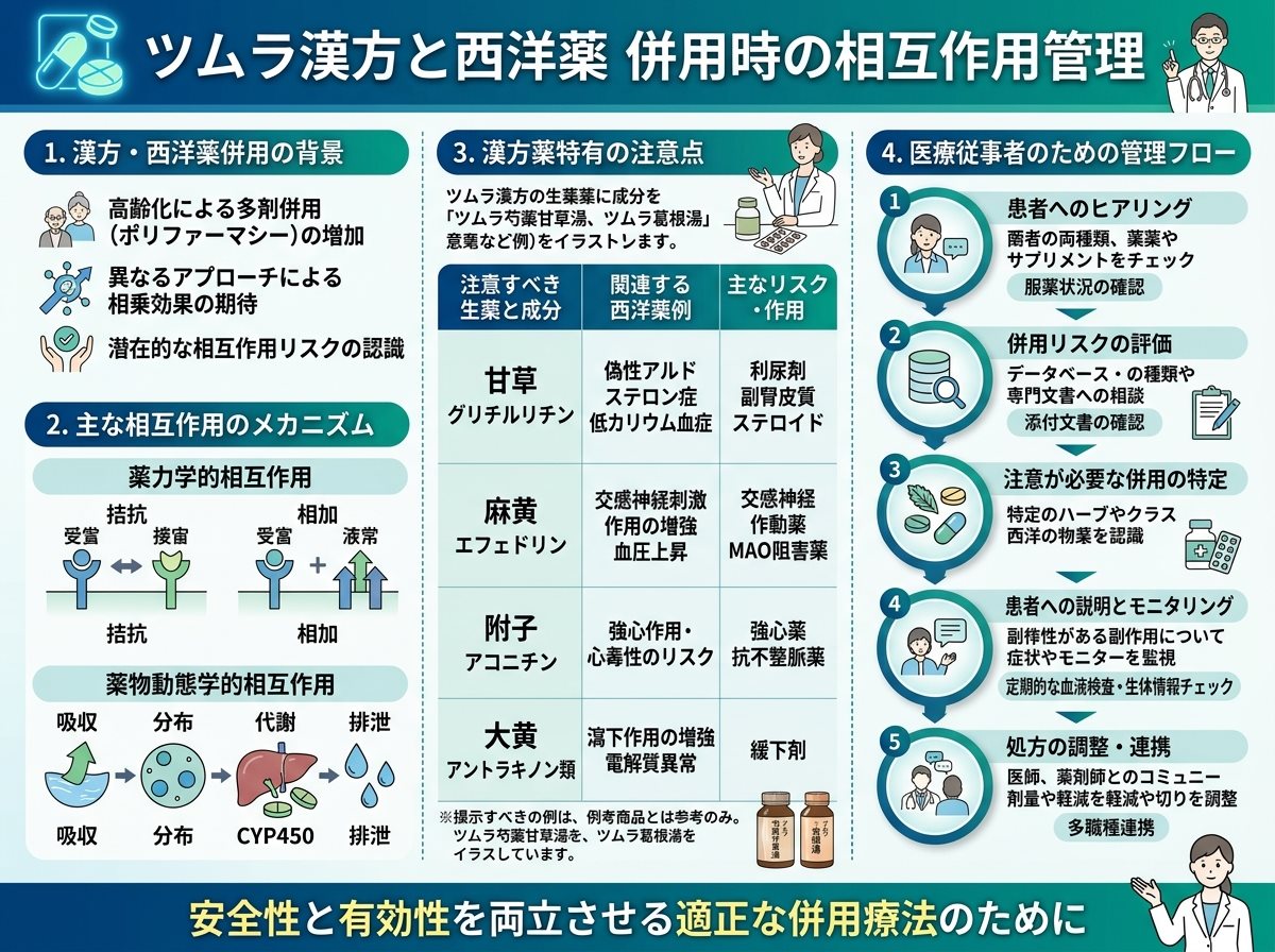 ツムラ漢方と西洋薬併用時の相互作用管理