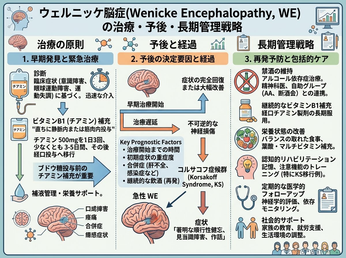 ウェルニッケ脳症治療の予後と長期管理戦略