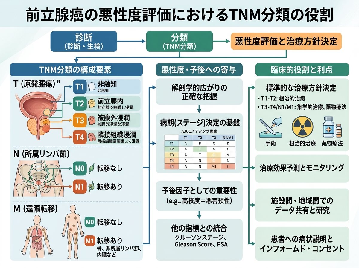 前立腺癌の悪性度評価におけるTNM分類の役割