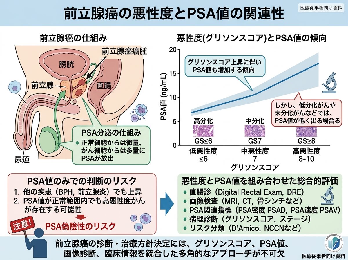 前立腺癌の悪性度とPSA値の関連性について