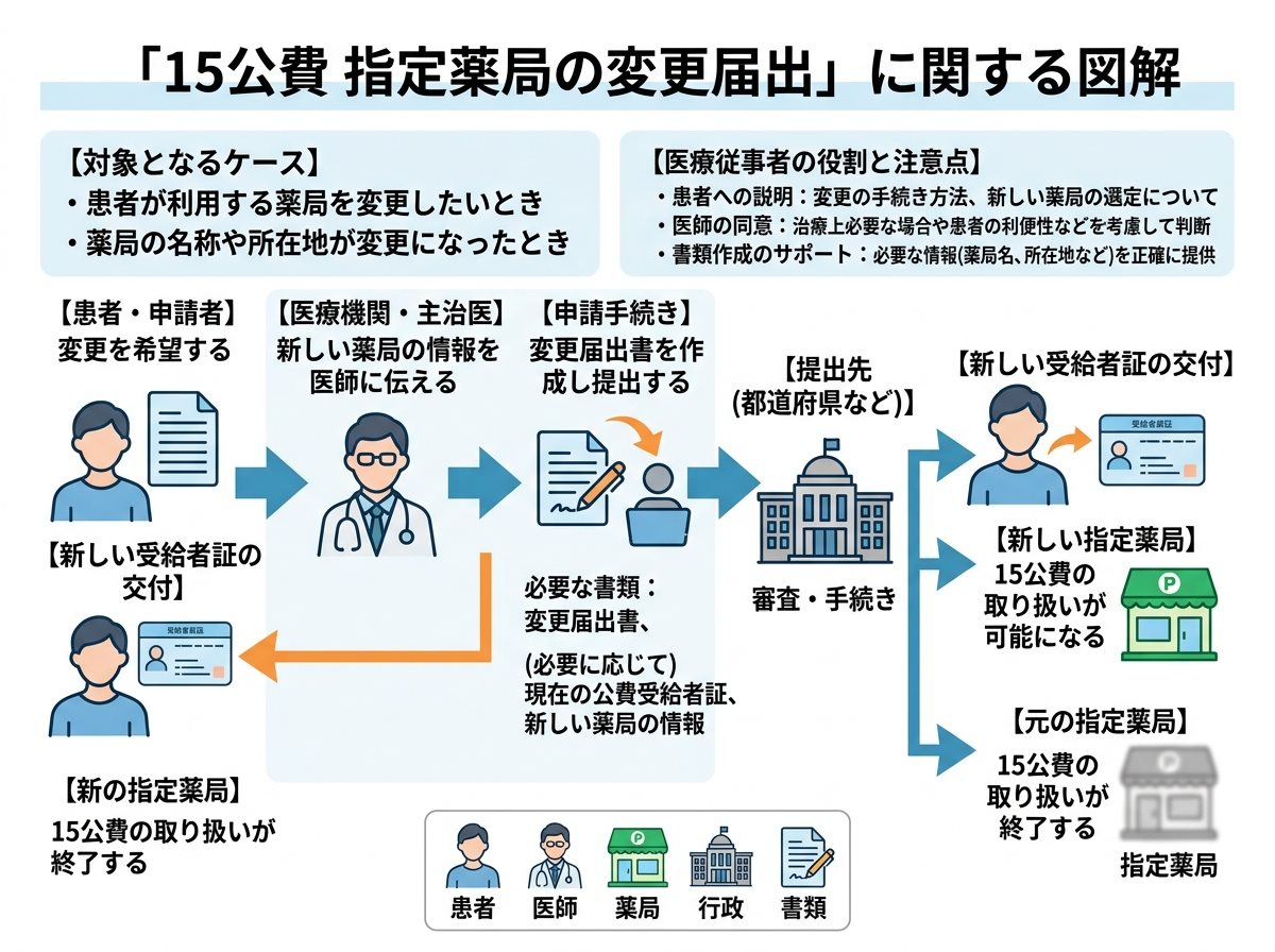15公費 指定薬局の変更届出