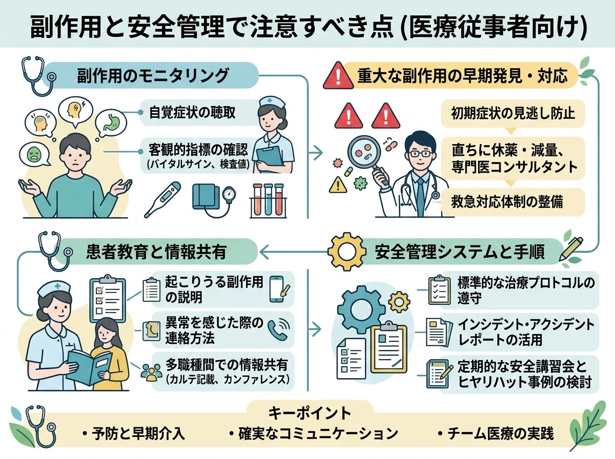 副作用と安全管理で注意すべき点