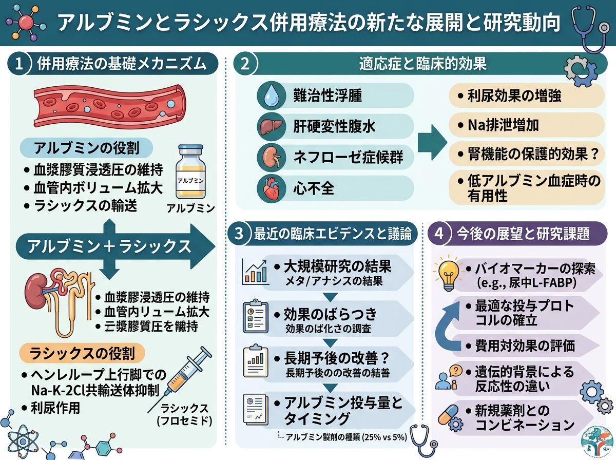 アルブミンとラシックス併用療法の新たな展開と研究動向