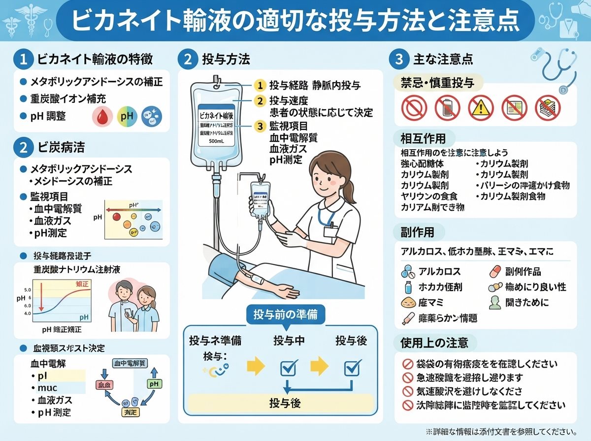 ビカネイト輸液の適切な投与方法と注意点