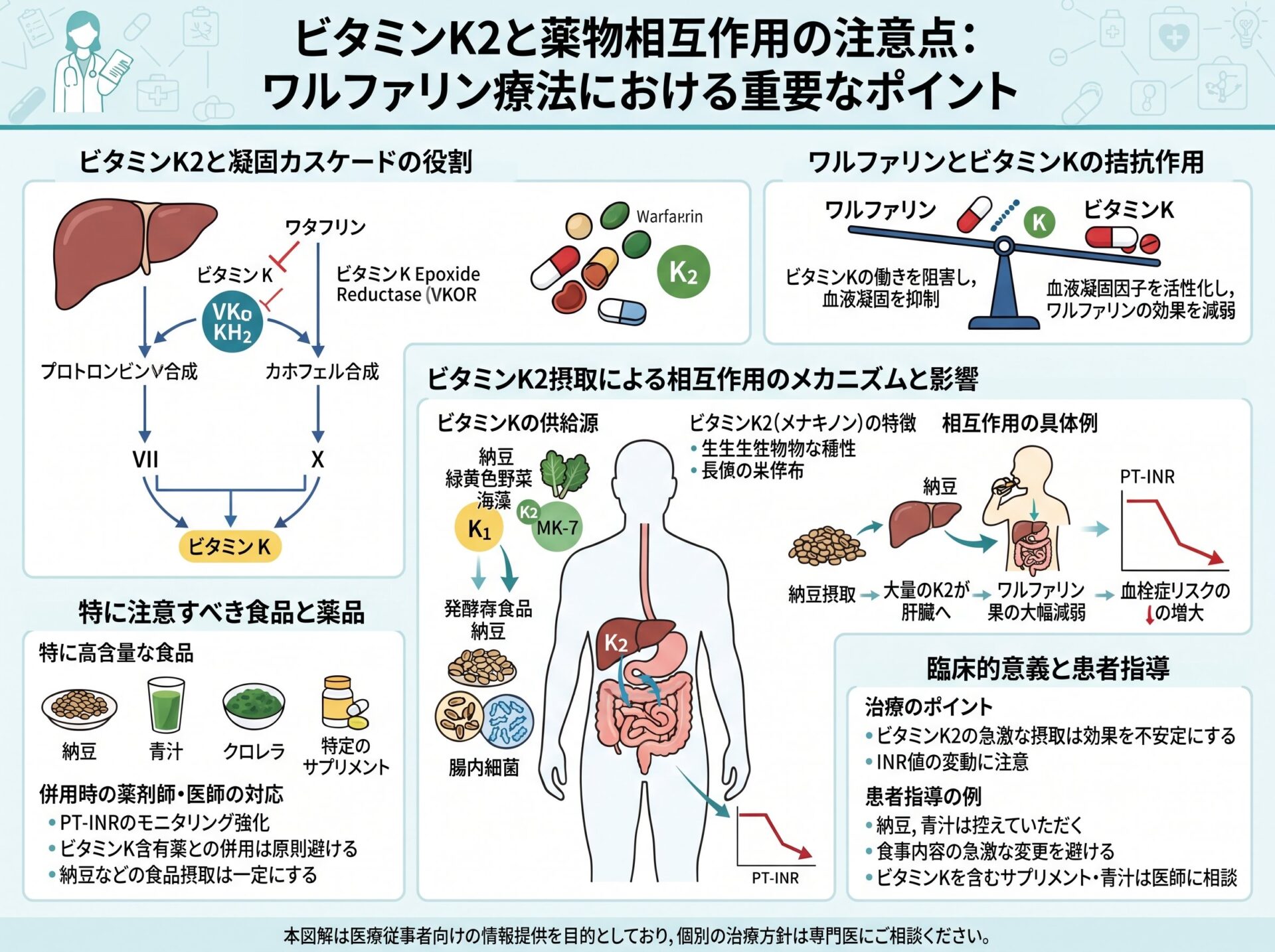 ビタミンK2と薬物相互作用の注意点