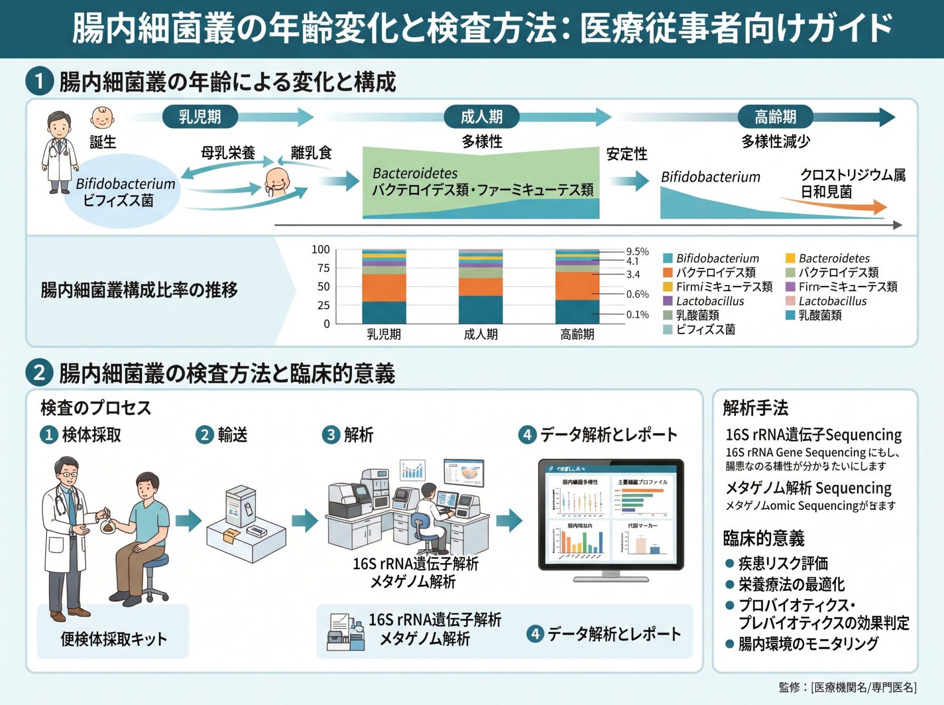 腸内細菌の年齢変化と検査方法