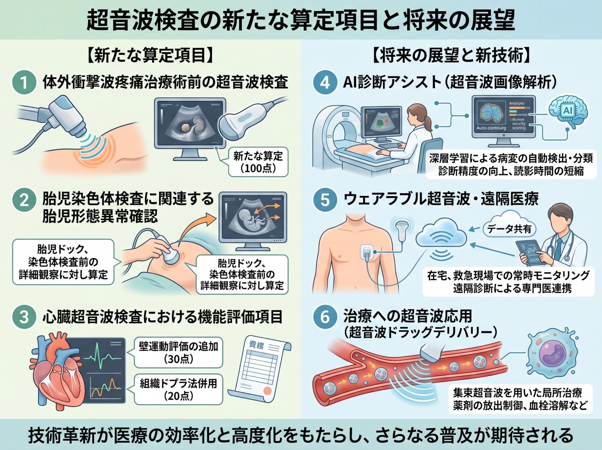 超音波検査の新たな算定項目と将来の展望
