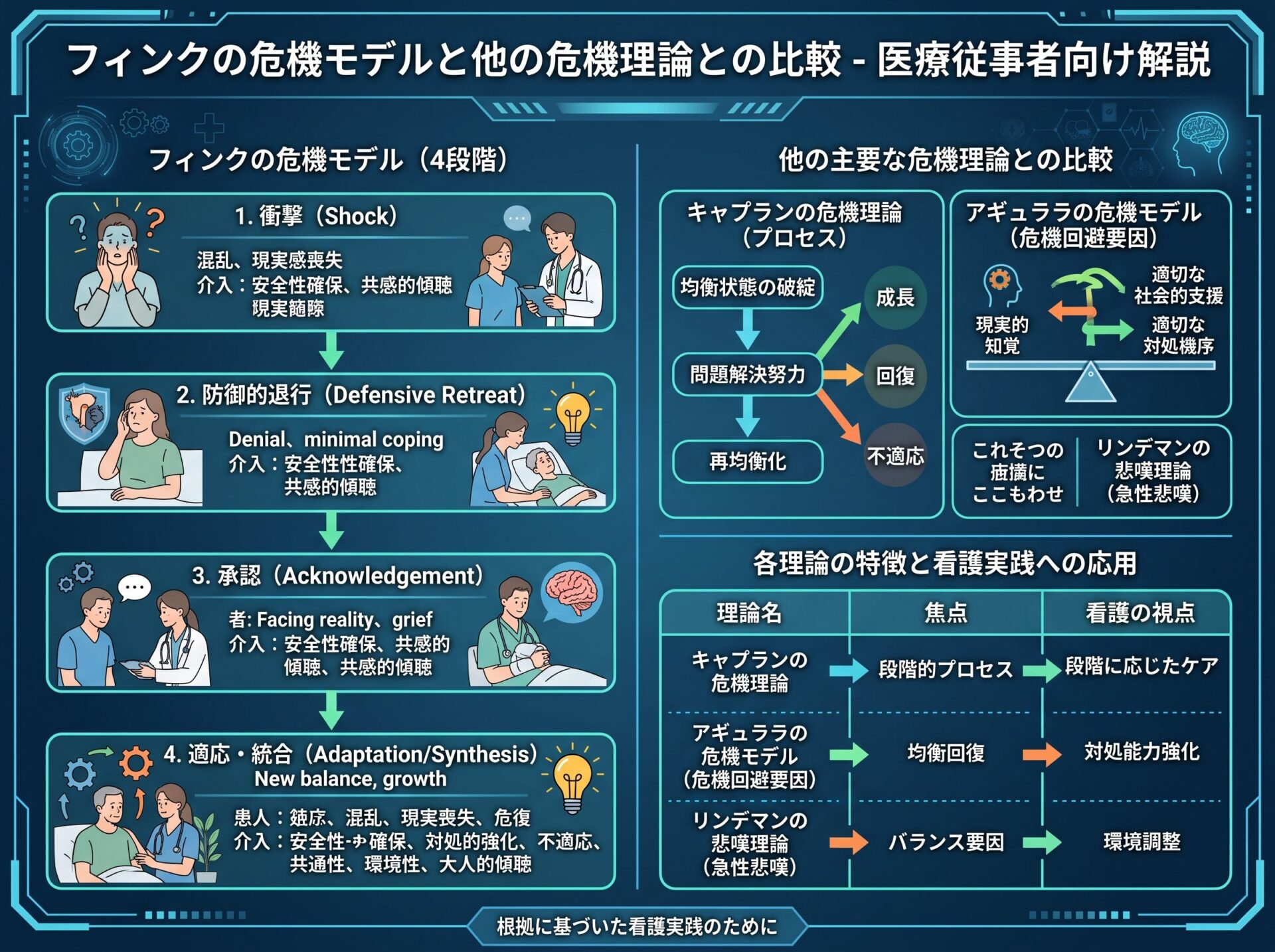 フィンクの危機モデルと他の危機理論との比較