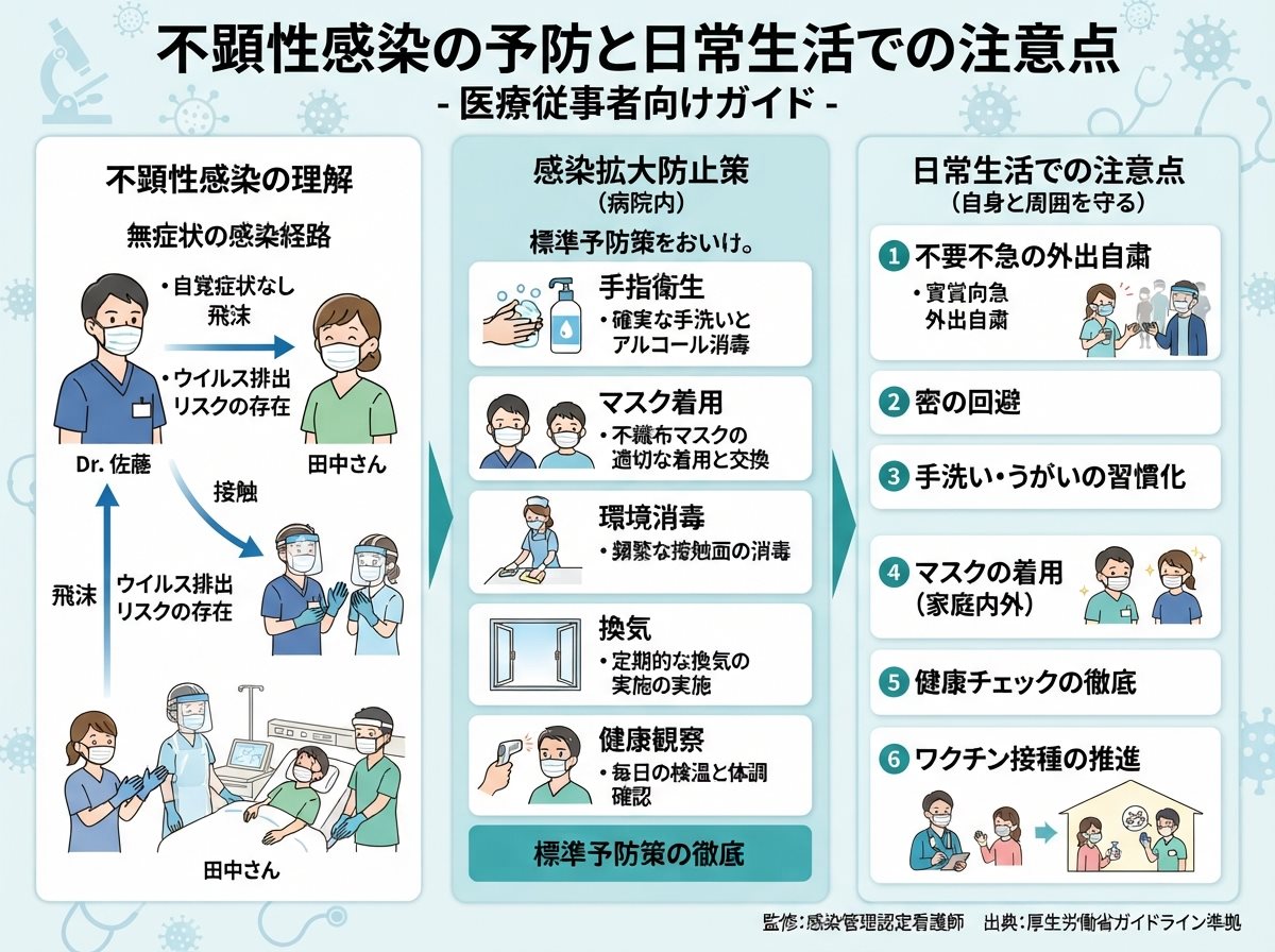 不顕性感染の予防と日常生活での注意点