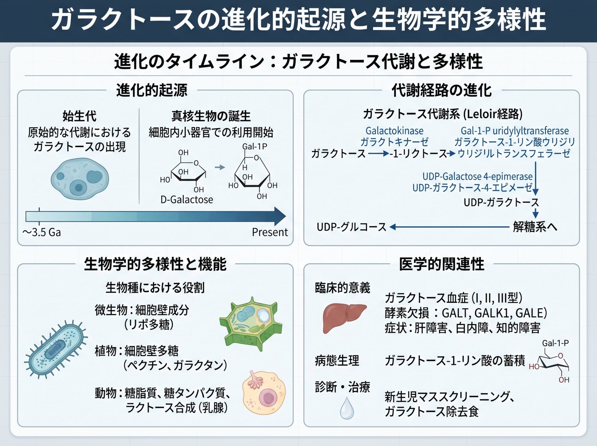 ガラクトースの進化的起源と生物学的多様性