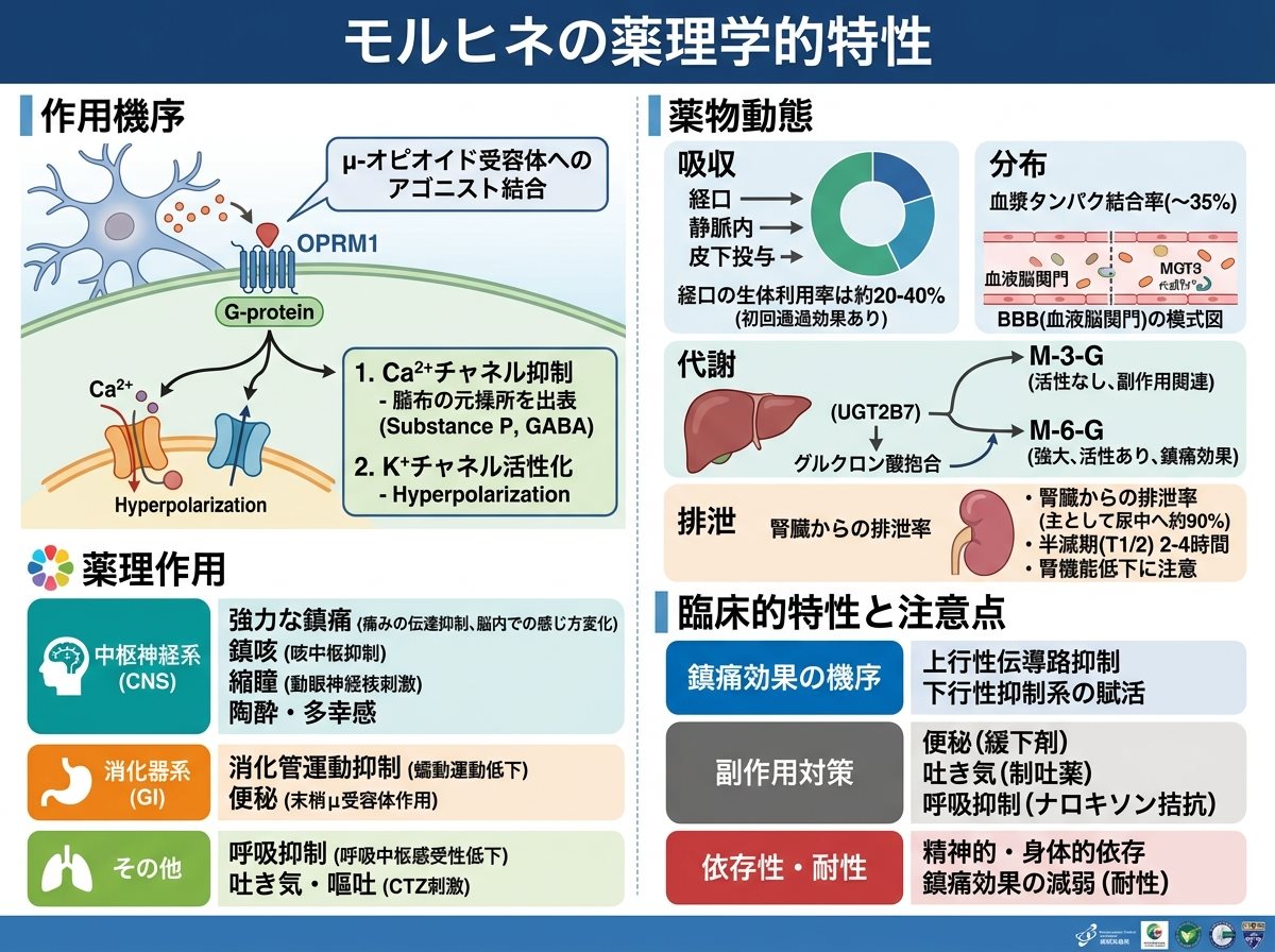 モルヒネの薬理学的特性