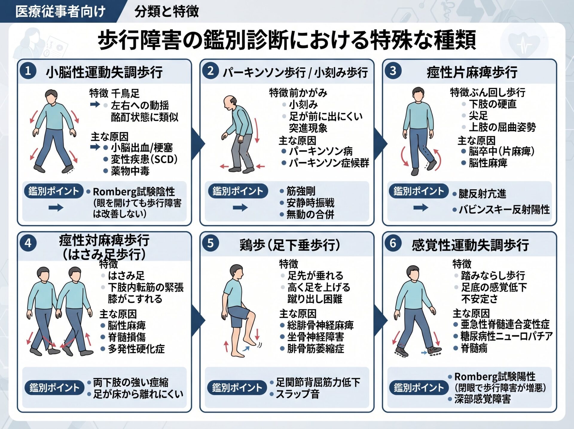 歩行障害の鑑別診断における特殊な種類