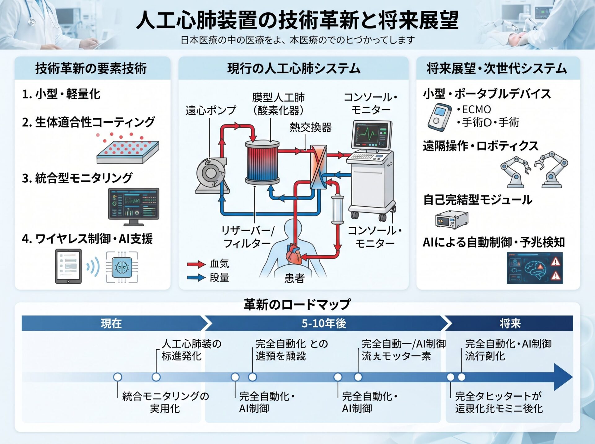 人工心肺装置の技術革新と将来展望