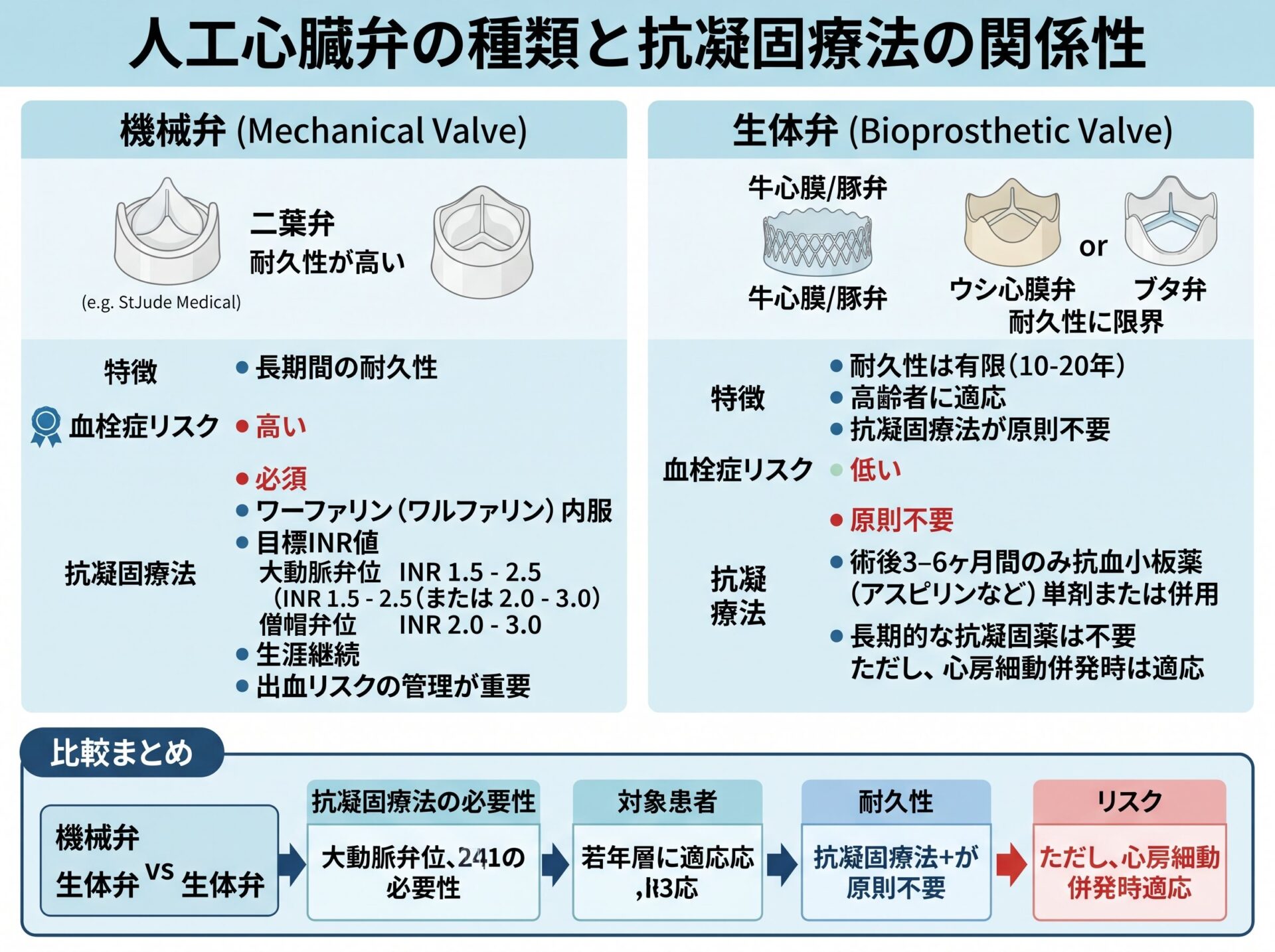 人工心臓弁の種類と抗凝固療法の関係性