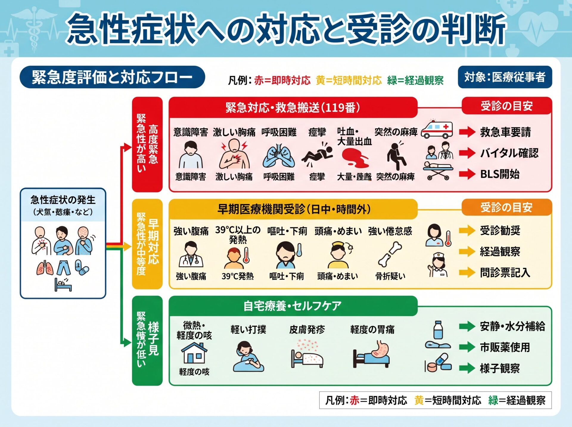 急性症状への対応と受診の判断