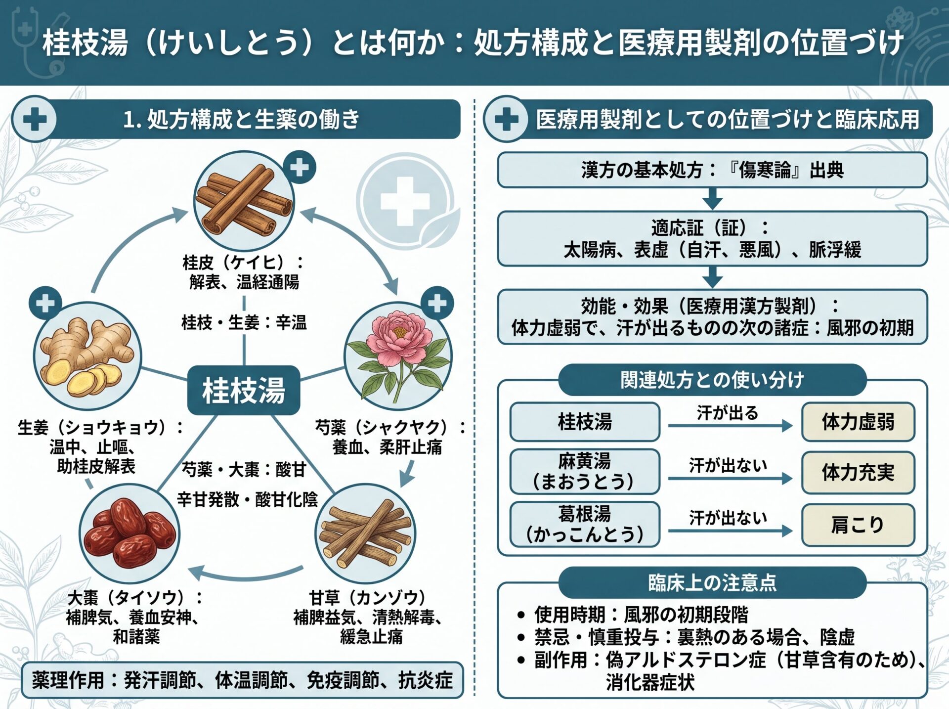 桂枝湯とは何か:処方構成と医療用製剤の位置づけ