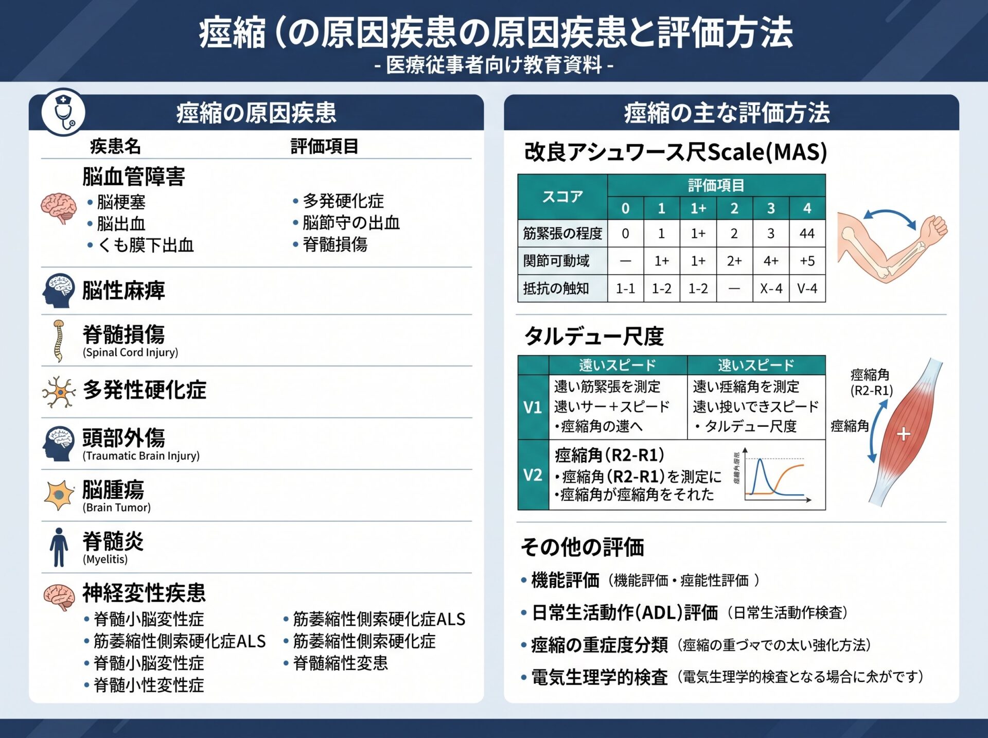 痙縮の原因疾患と評価方法