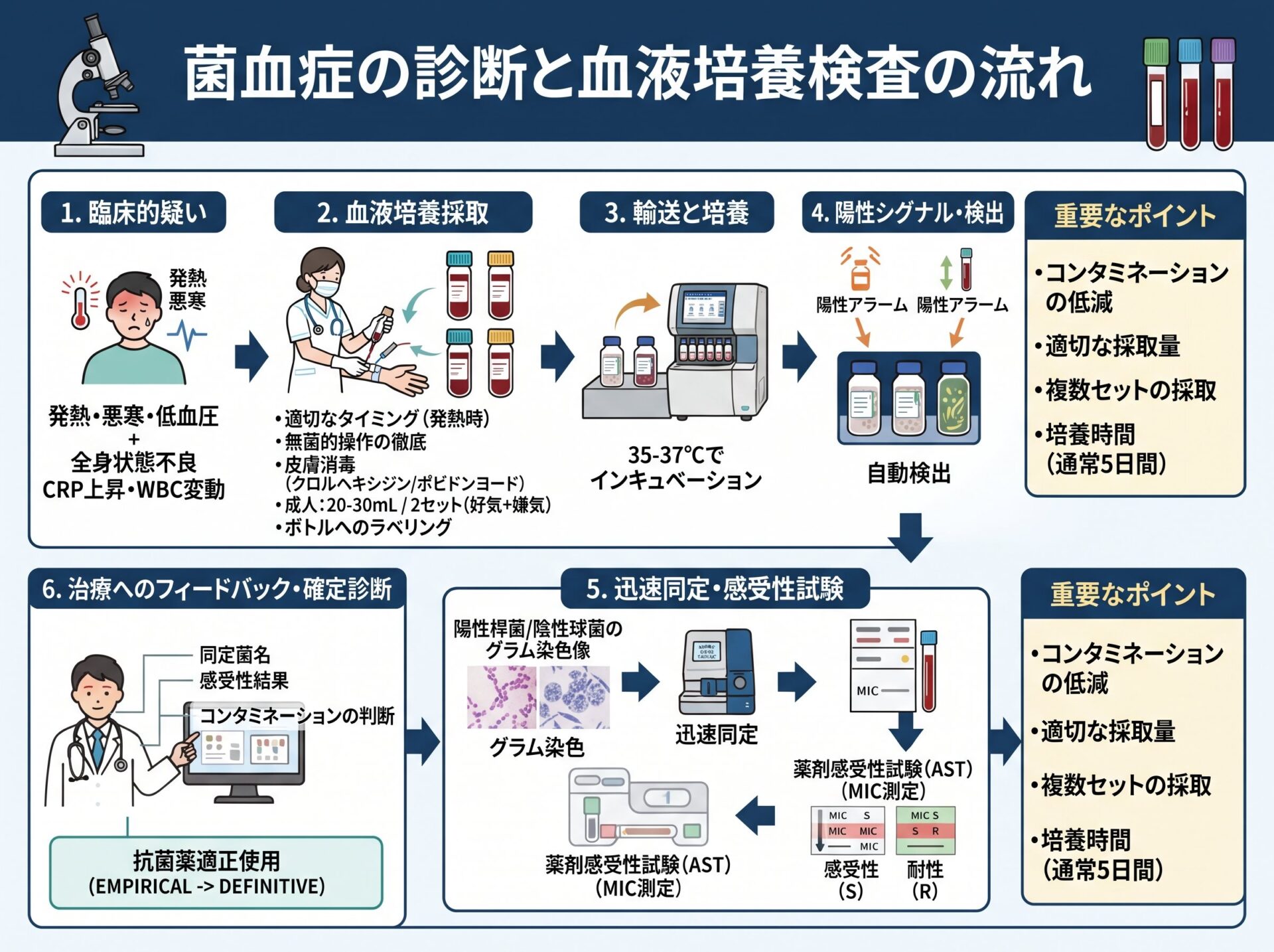 菌血症の診断方法と血液培養検査