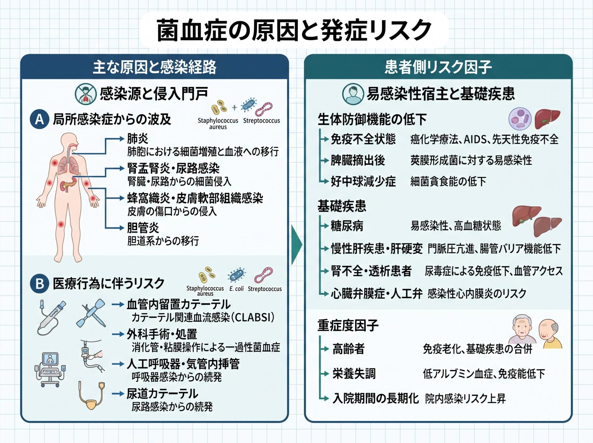 菌血症の原因と発症リスク
