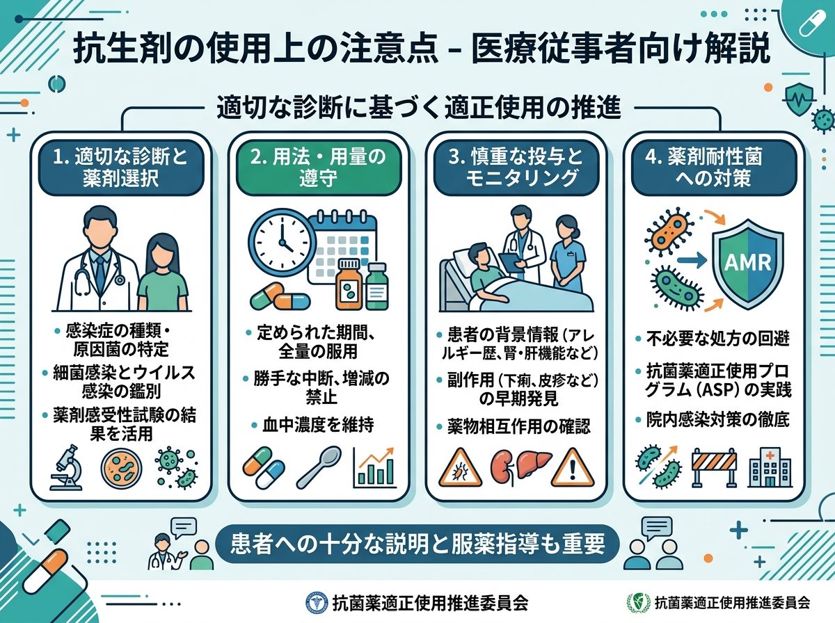 抗生剤の使用上の注意点