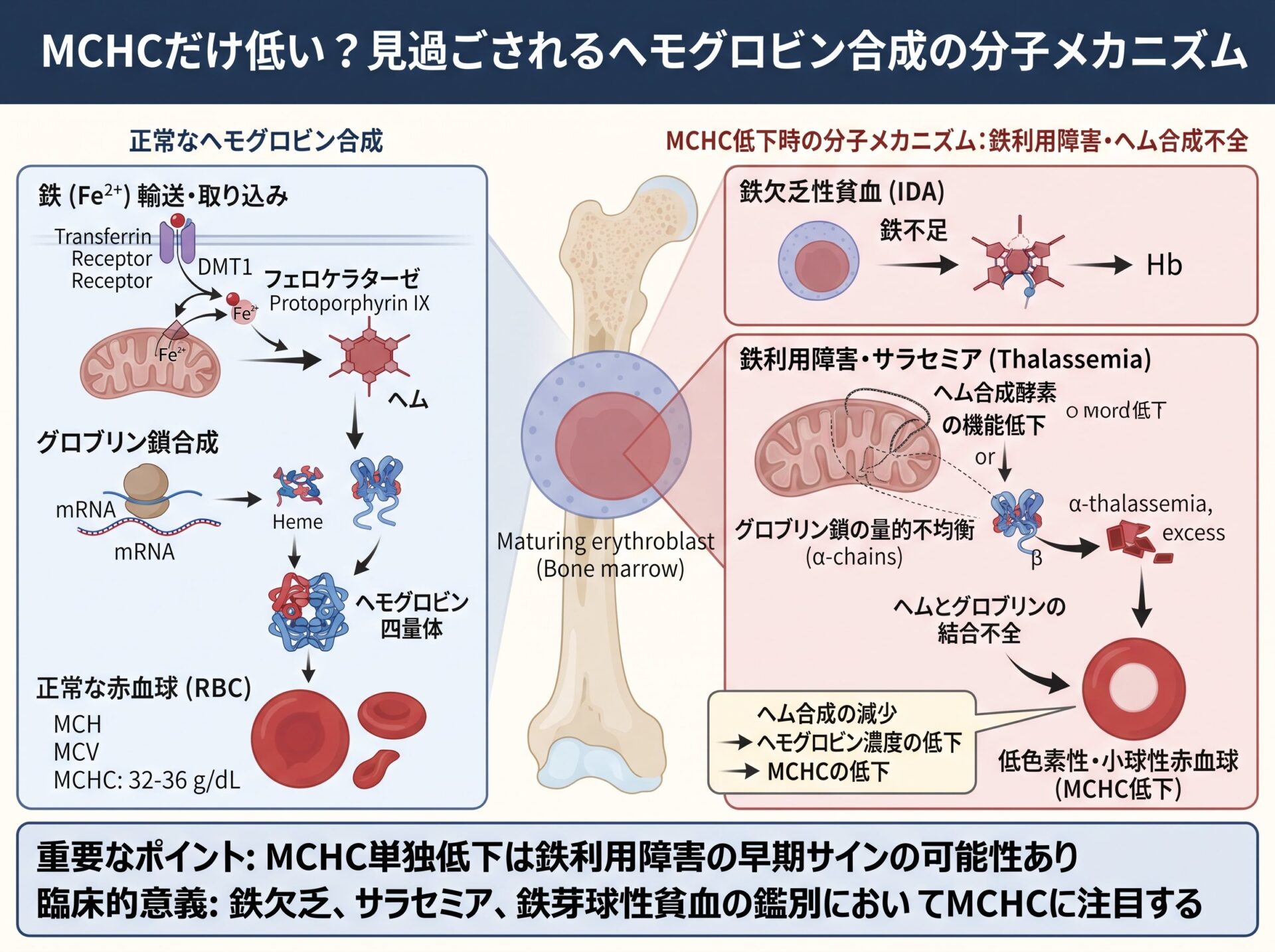 MCHCだけ低い?見過ごされるヘモグロビン合成の分子メカニズム