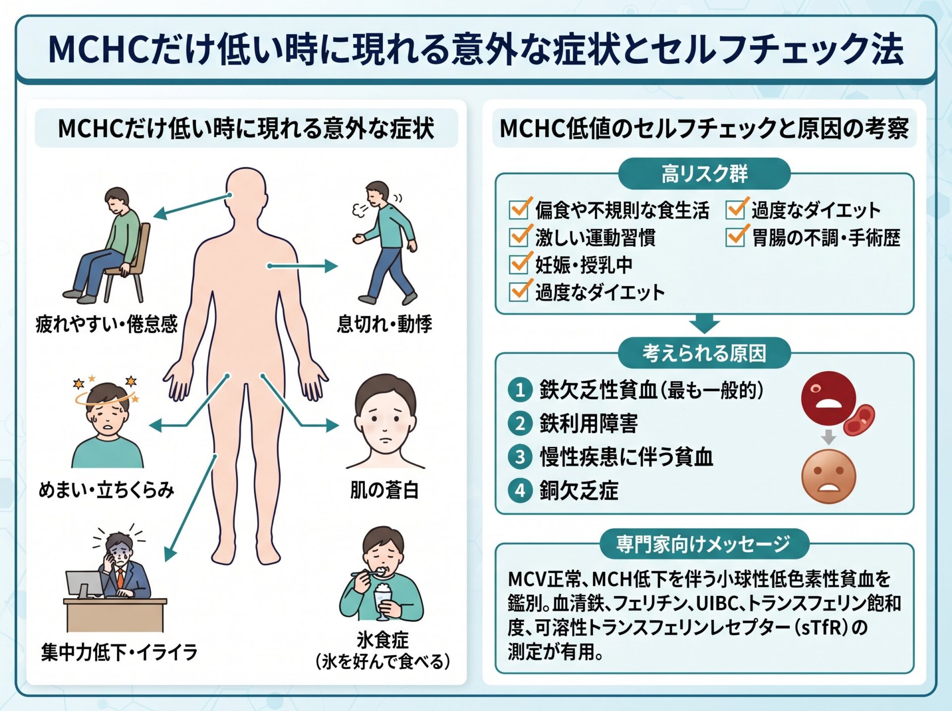MCHCだけ低い時に現れる意外な症状とセルフチェック法