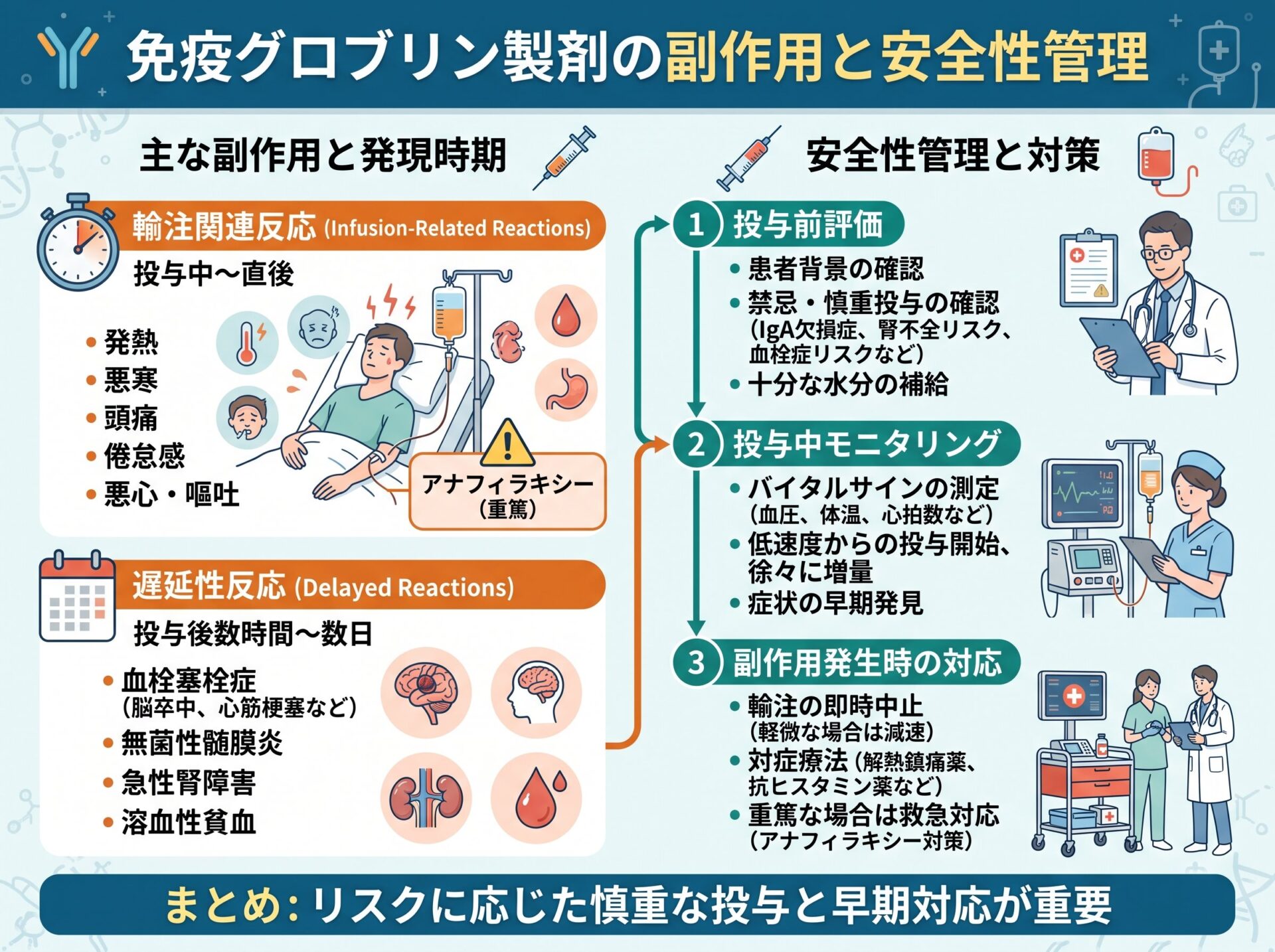 免疫グロブリン製剤の副作用と安全性管理