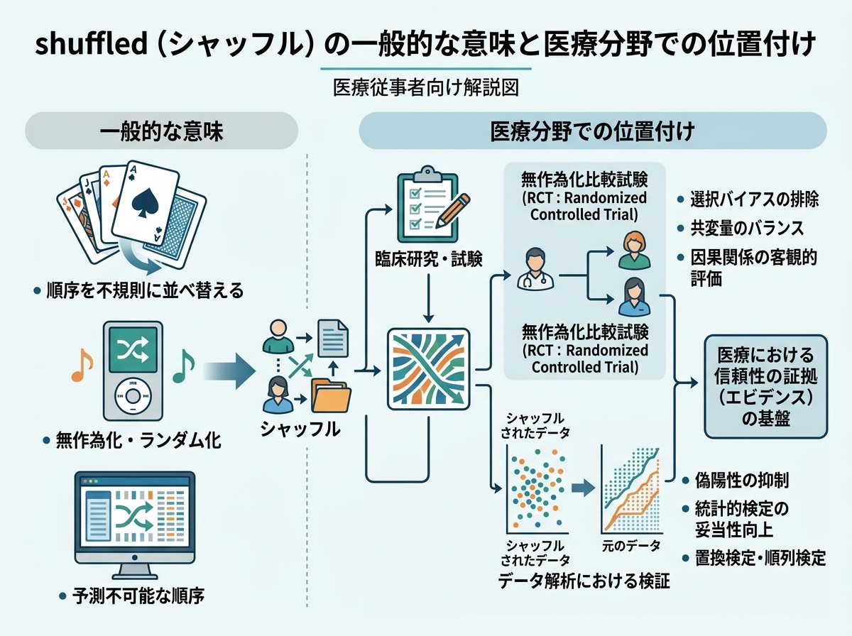 shuffledの一般的な意味と医療分野での位置付け