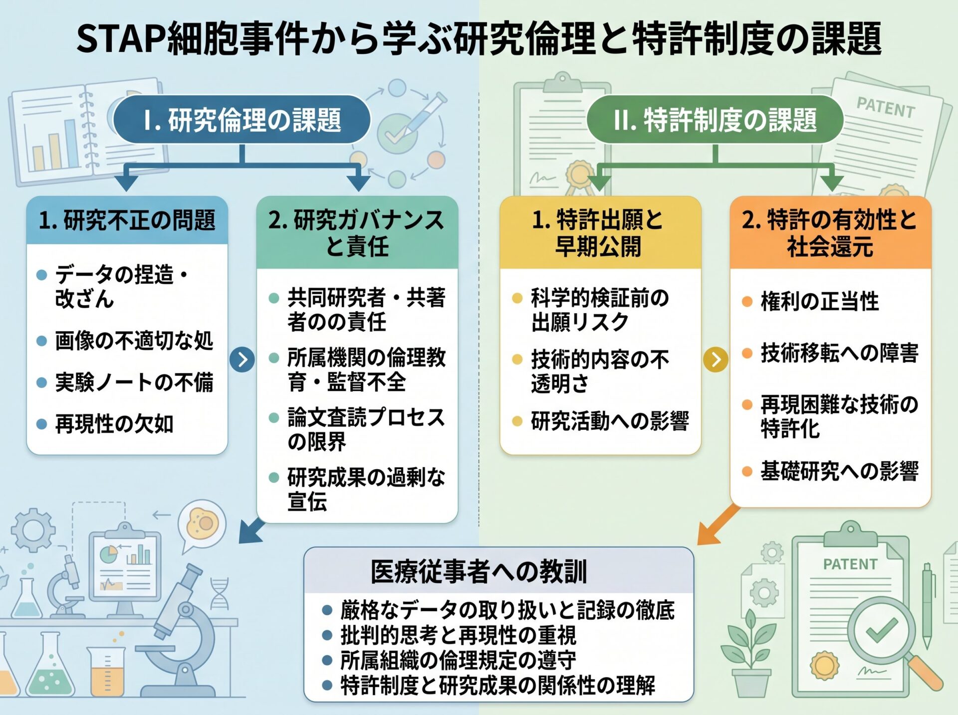 STAP細胞事件から学ぶ研究倫理と特許制度の課題