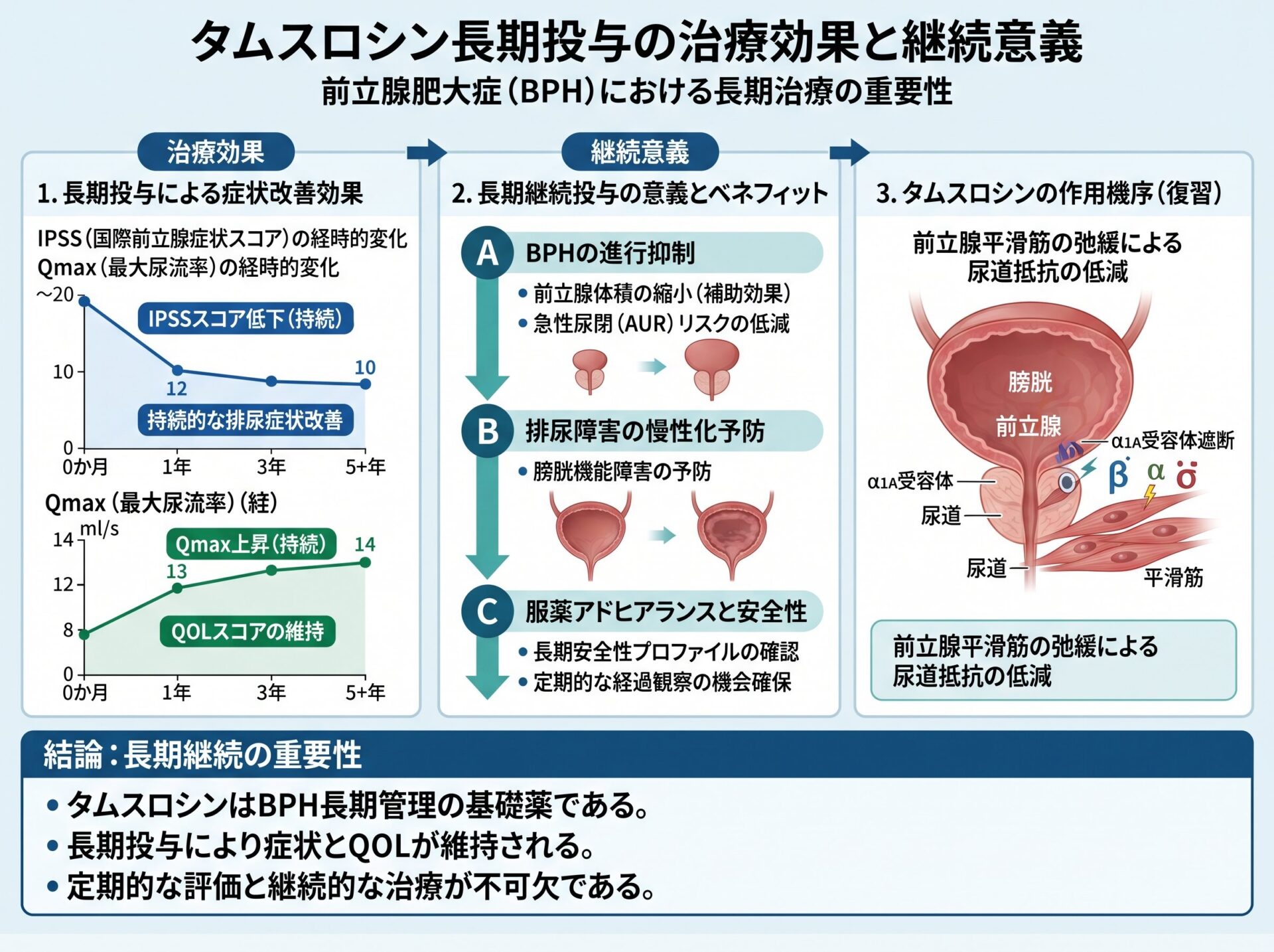 タムスロシン長期投与の治療効果と継続意義