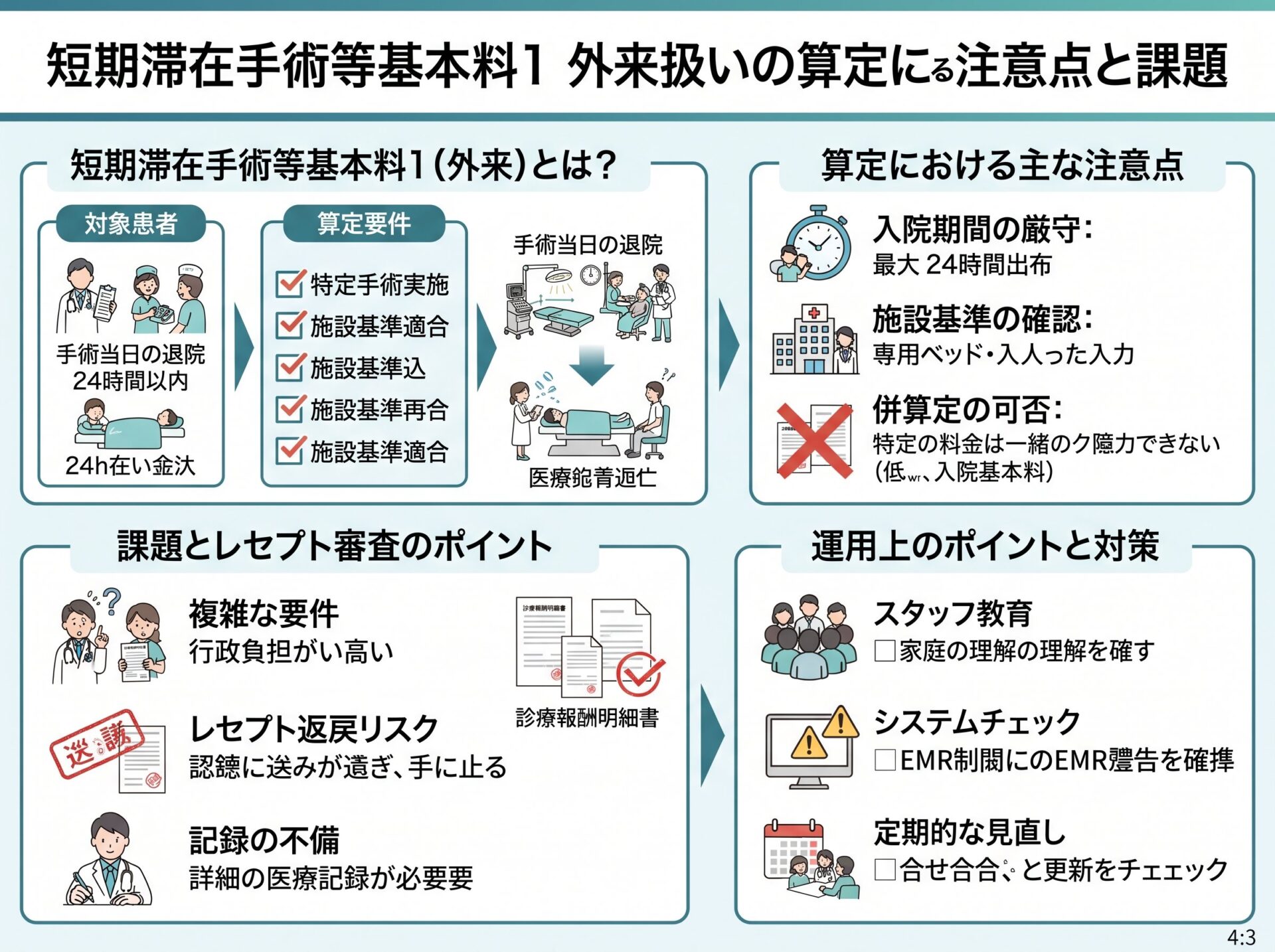 短期滞在手術等基本料1 外来扱いの算定における注意点と課題
