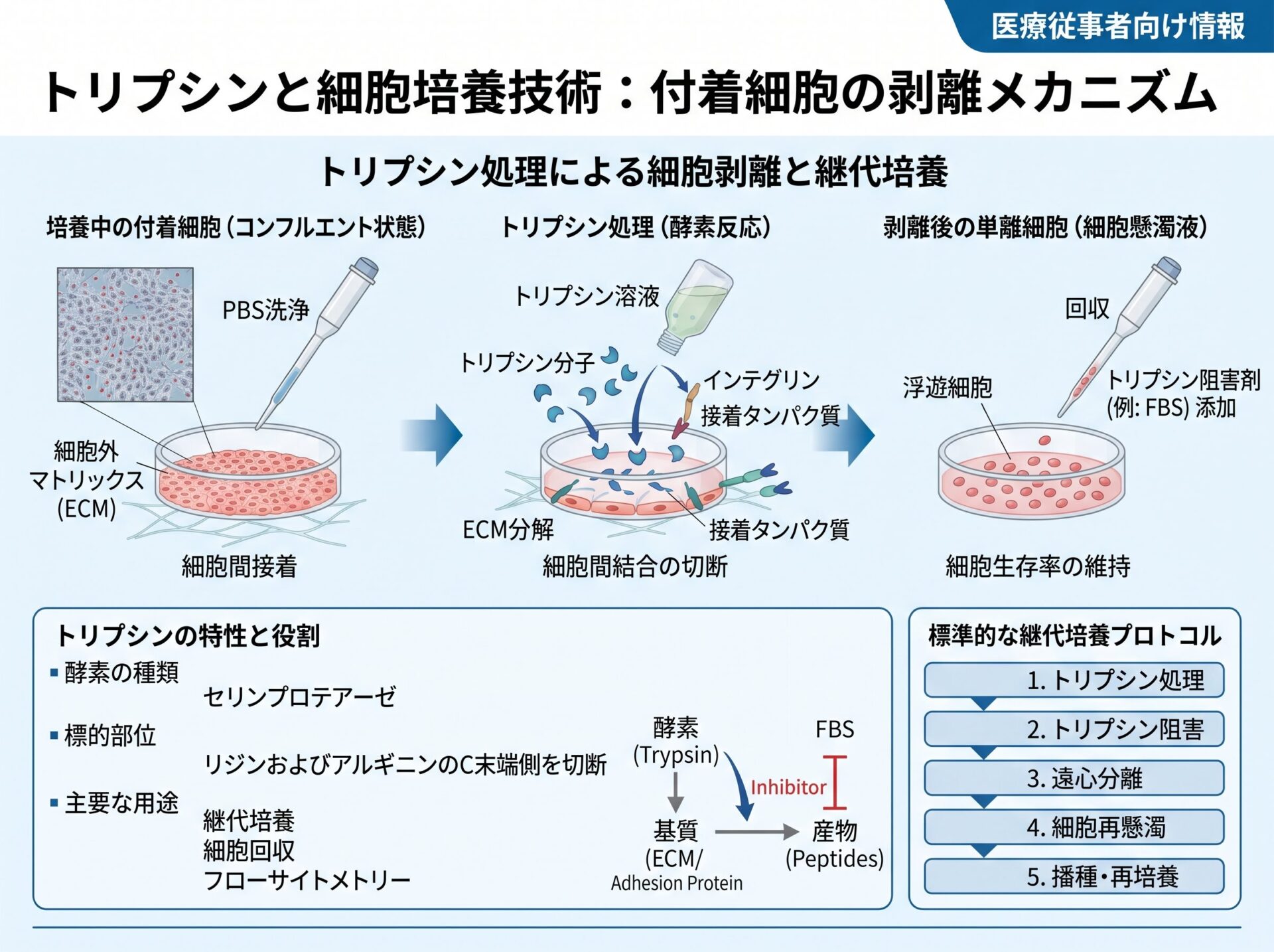 トリプシンと細胞培養技術