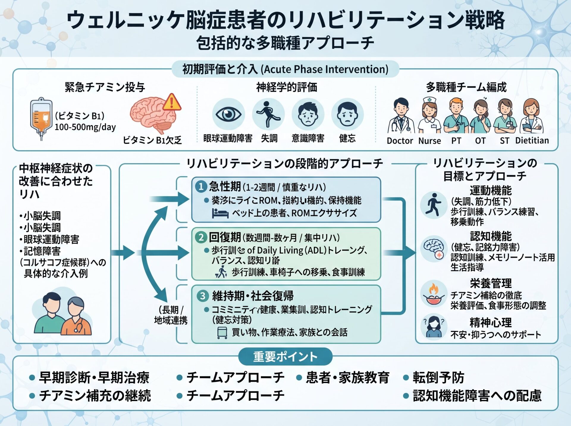 ウェルニッケ脳症患者のリハビリテーション戦略