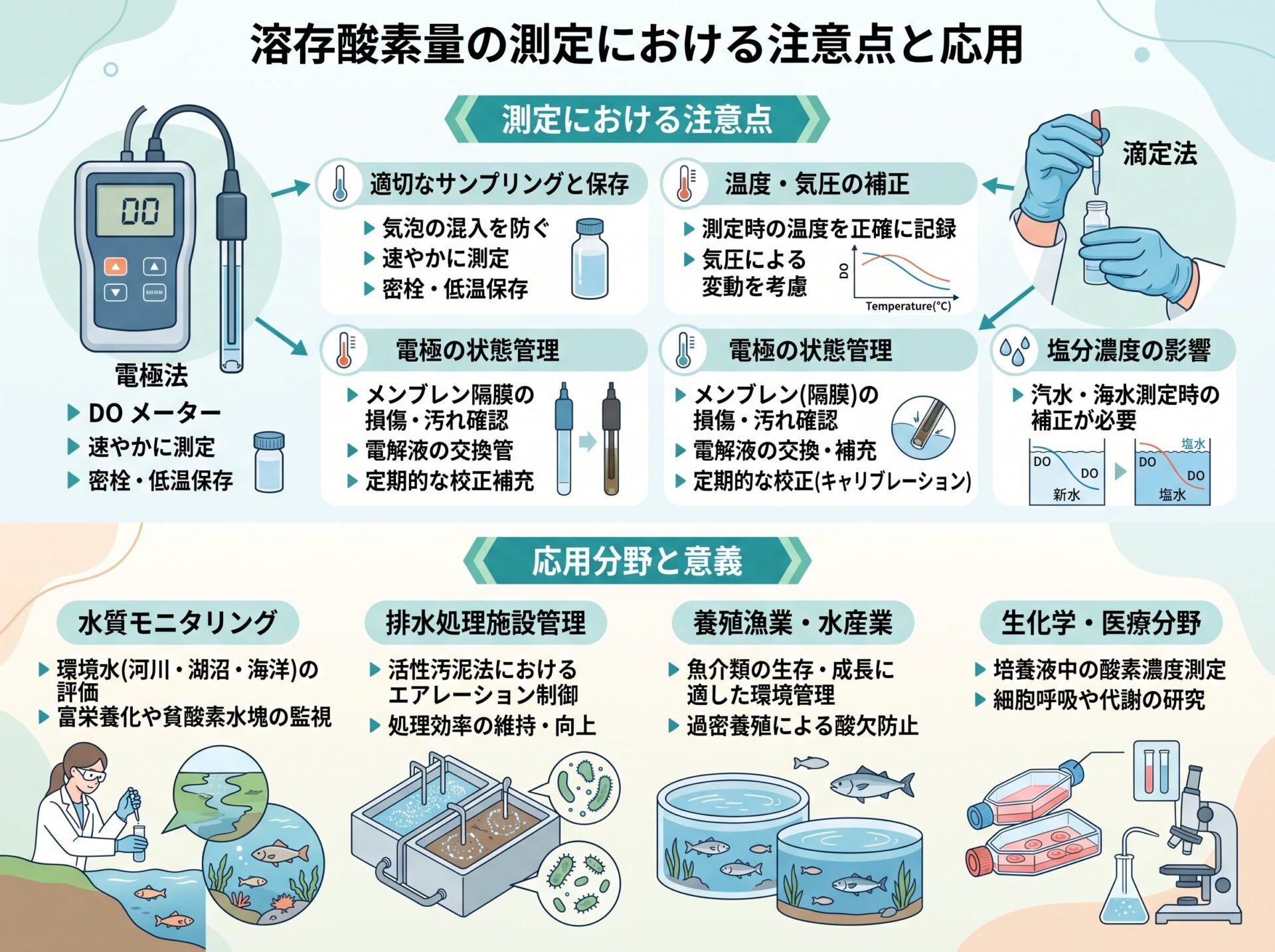 溶存酸素量の測定における注意点と応用