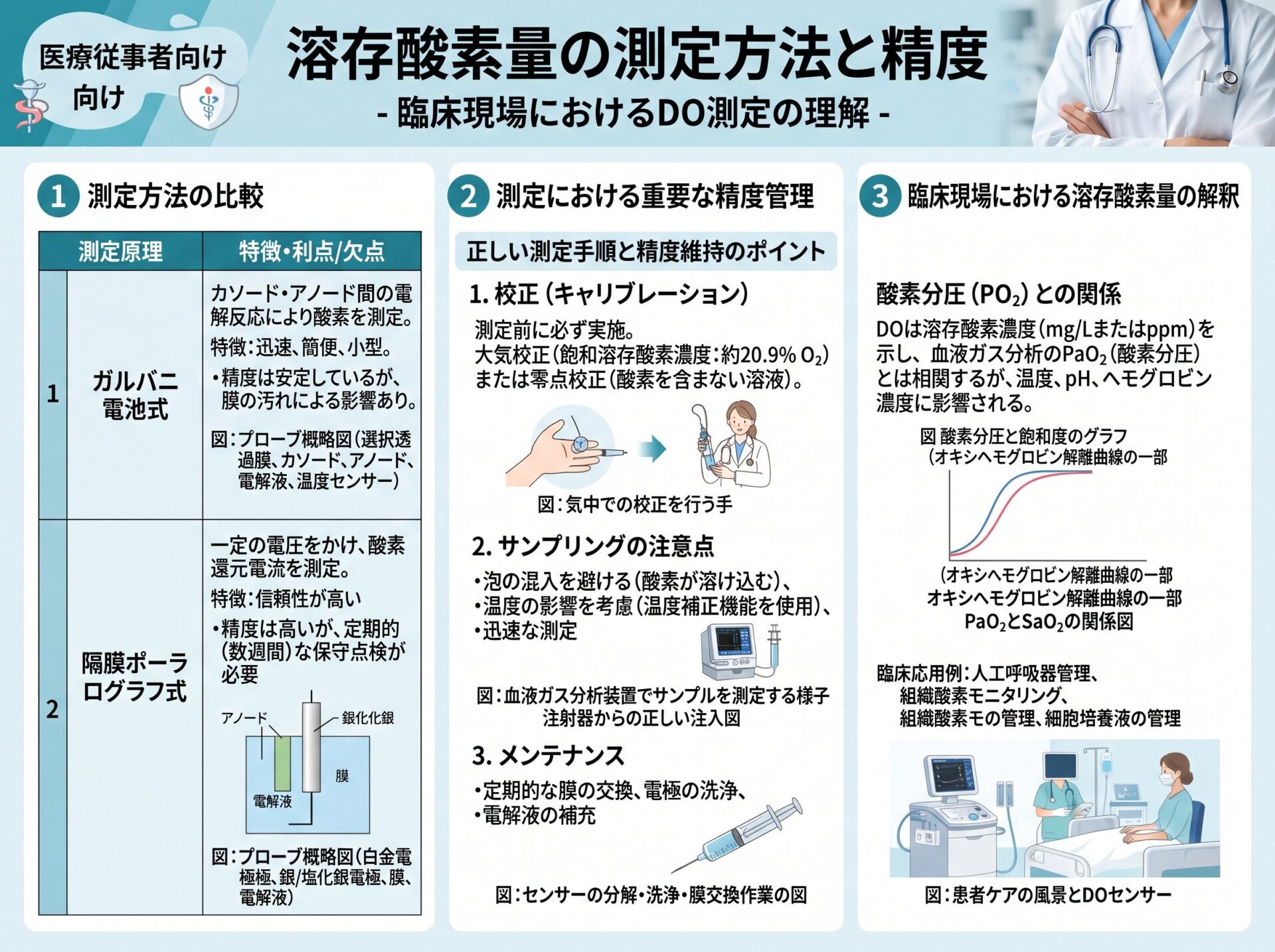 溶存酸素量の測定方法と精度