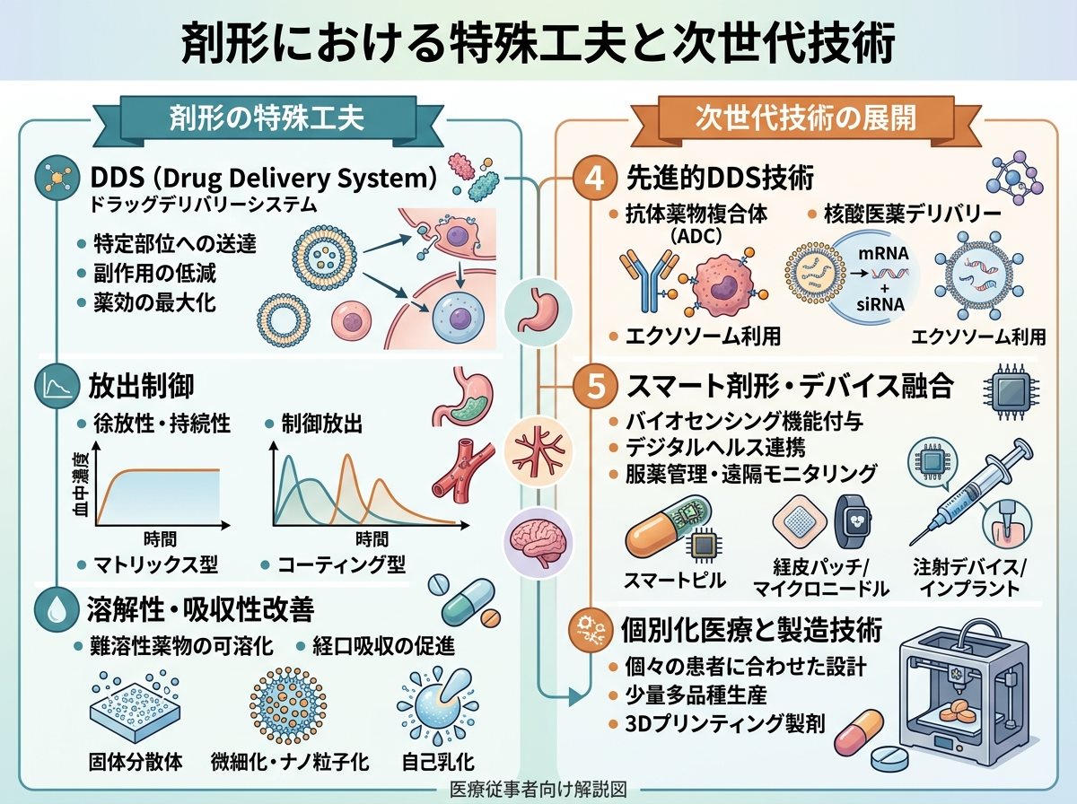 剤形における特殊工夫と次世代技術
